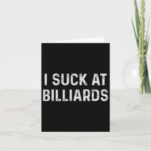Cartão Jogador Engraçado Billiards
