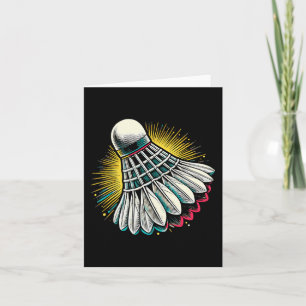 Cartão Jogador Engraçado de Dminton Ama Design de Shuttle