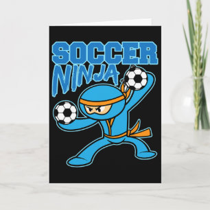 Cartão Jogador Ninja de Futebol Amantes de Footbyll Engra