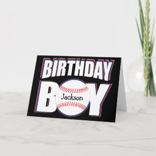Cartão Jogador Personalizado do Beball Birthday Boy Espor