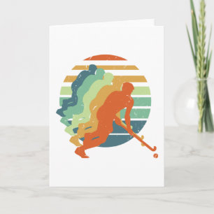 Cartão Jogador Retro de Jogo de Hóquei em Campo, Esporte