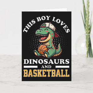 Cartão Jogador Sketll Dinossauro T Rex Homens Crianças Ad