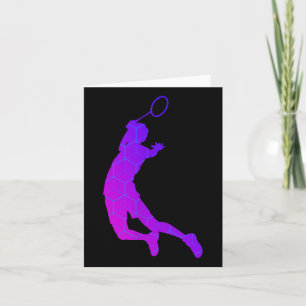 Cartão Jogadora de Badminton Feminino Peteca 