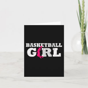 Cartão Jogadora de basquetebol Silhouette Sport Gift