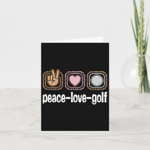 Cartão Jogadora de Golfe Leopardo Imprime Mulheres Menina