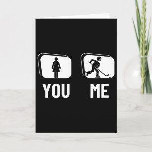 Cartão Jogadora de Hóquei no Gelo Orgulhosa Engraçado Mul