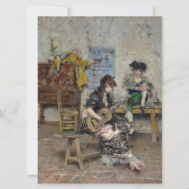 Cartão Jogadora de Violão Flamenco (Guitarrista Espanhola (Frente)