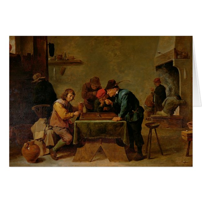 Cartão Jogadores da gamão, c.1640-45 (Frente Horizontal)