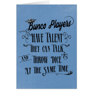 Cartão Jogadores De Bunco Têm Talento Com Coroa