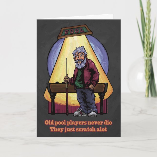 Cartão Jogadores idosos da piscina (Frente)