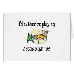 Cartão Jogando jogos de arcada