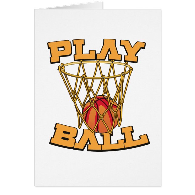Cartão Jogar Basquetebol. (Frente)