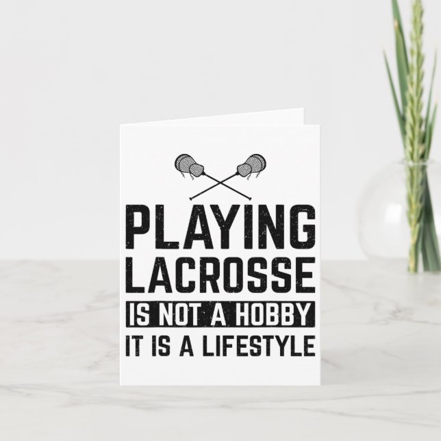 Cartão Jogar Lacrosse Não É Um Hob (Frente)