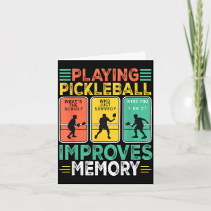 Cartão Jogar pickleball melhora a memória divertido pickl