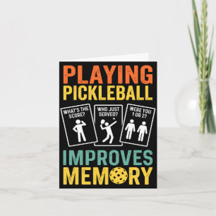 Cartão Jogar pickleball melhora a memória divertido vinta