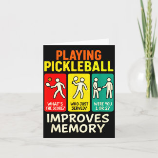 Cartão Jogar pickleball melhora a memória - paddleball fu
