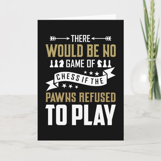 Cartão Jogar xadrez (Frente)