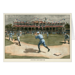 Cartão Jogo da Liga Nacional de Basebol de 1886