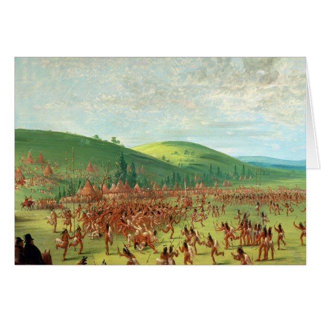 Cartão Jogo de bola indiano (Frente Horizontal)