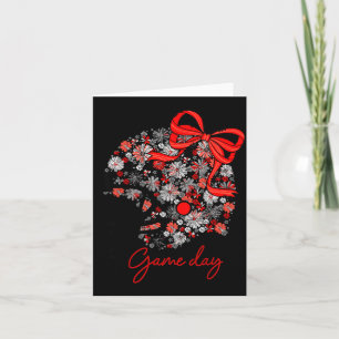 Cartão Jogo de Futebol Floral Dia de Jogo Feminino Time S