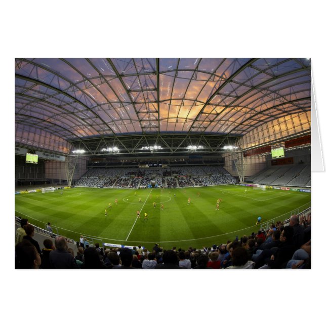 Cartão Jogo de futebol, Forsyth Barr Stadium, Dunedin (Frente Horizontal)