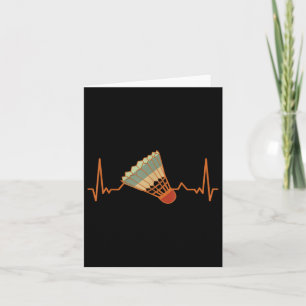 Cartão Jogo de jogador de badminton Peteca Engraçado Vint