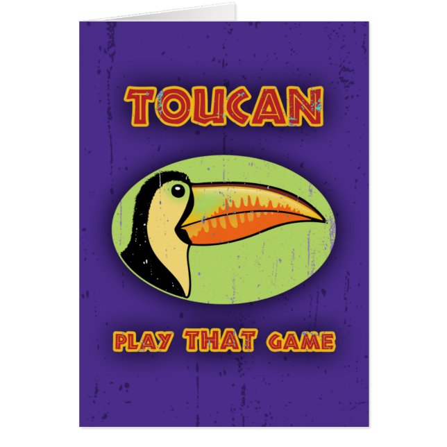 Cartão Jogo de Toucan QUE jogo (Frente)