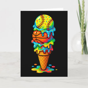 Cartão Jogo de verão colorido de sorvete Softll Sketll