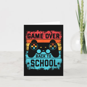 Cartão Jogo De Volta Para O Jogador De Vintagem Da Escola