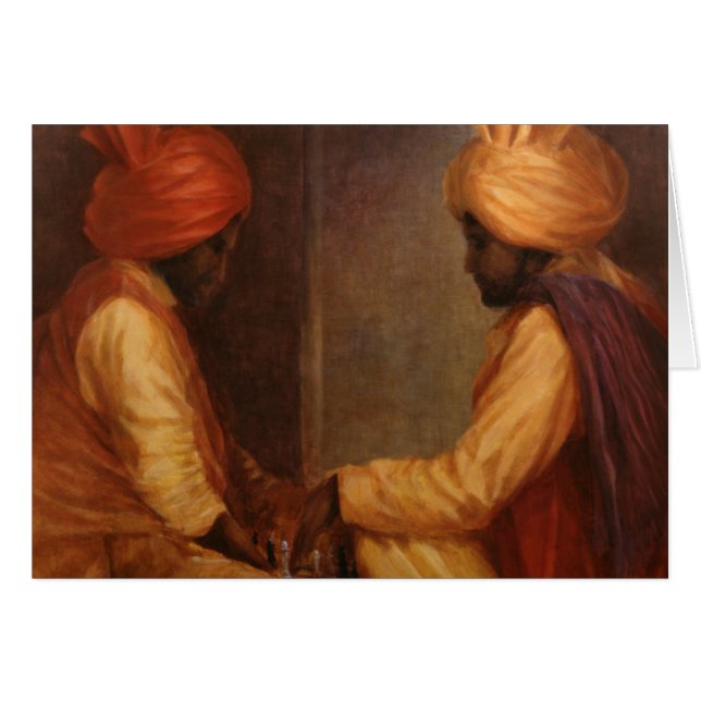 Cartão Jogo de xadrez (Frente Horizontal)