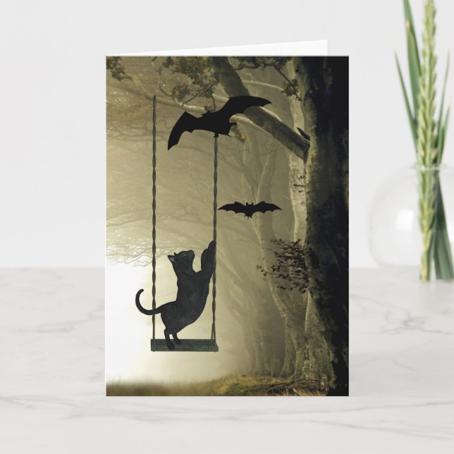 Cartão Jogo do Dia das Bruxas (Frente)