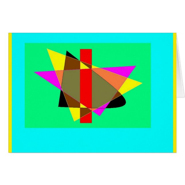 Cartão Jogo geométrico do pensamento… (Frente Horizontal)