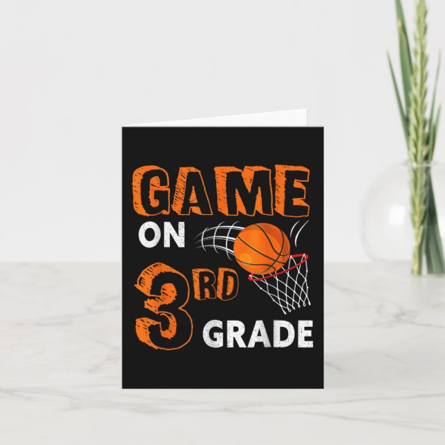 Cartão Jogo No 3º Ano De Basquete De Volta Ao Gi De Diver (Frente)