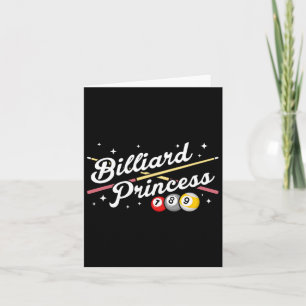 Cartão Jogo Snooker Billiard Princesa Jogadores de Piscin