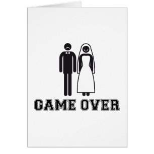 Cartão Jogo sobre, noivos, casal wedding