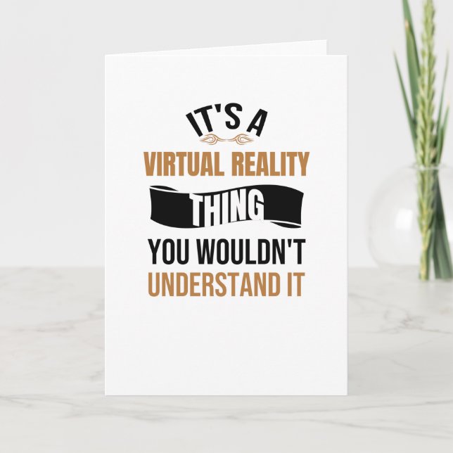 Cartão Jogos de Realidade Virtual | Presente de Jogos VR  (Frente)