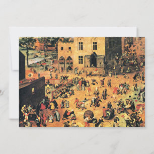 Cartão Jogos infantis, pintura de arte,