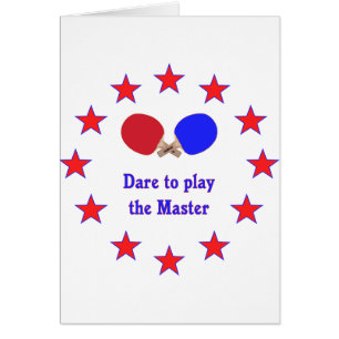 Cartão Jogue o sibilo mestre Pong