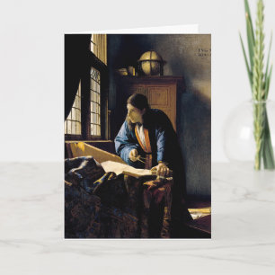 Cartão Johannes Vermeer - A Geógrafa