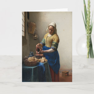 Cartão Johannes Vermeer, A Milkmaid