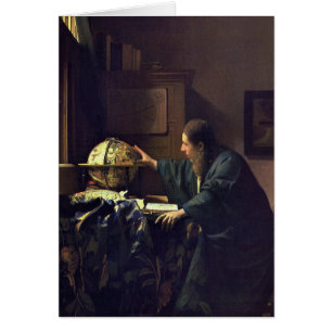 Cartão Johannes Vermeer - a pintura do astrónomo