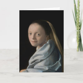 Cartão Johannes Vermeer - Estudo de uma Jovem Mulher