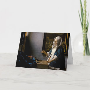 Cartão Johannes Vermeer - Mulher Equilibrando