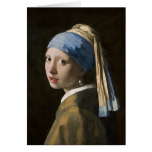 Cartão Johannes Vermeer, Rapariga com um Ouriço