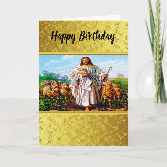 Cartão John 10:7-21 Eu sou o bom pastor (Frente)