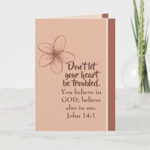 Cartão John 14:1 Não deixe seu coração ser perturbado