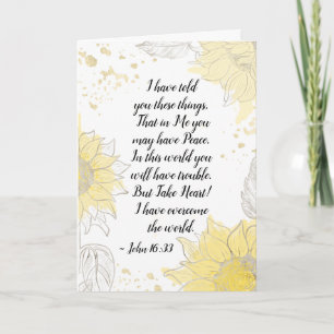 Cartão John 16:33 Tome o coração! Eu venci o mundo