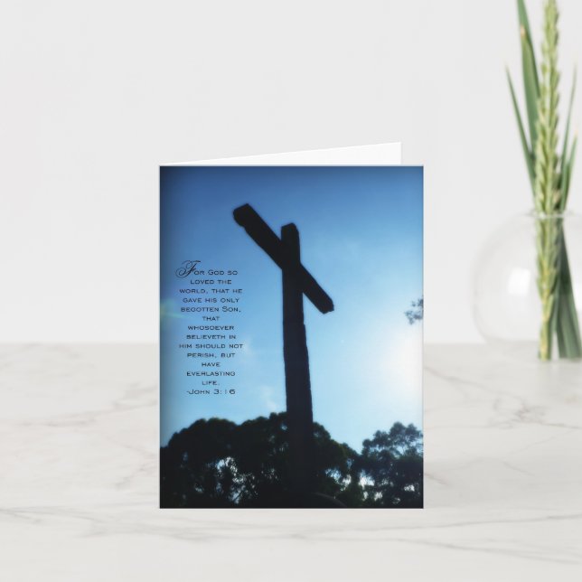 Cartão John 3:16 (Frente)
