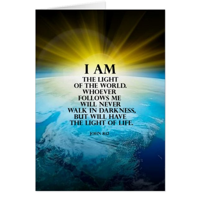 Cartão John 8:12 (Frente)