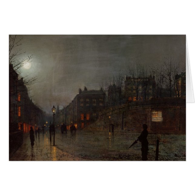 Cartão John Atkinson Grimshaw | Ir para casa em Dusk, 188 (Frente Horizontal)